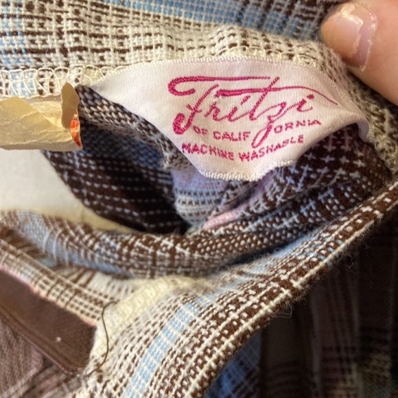 ❌SOLD ❌ Vintage 70's Pleated Plaid Maxi Skirt - Picture 4 of 6